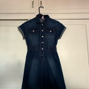 Guess Dark Blue Denim Kids Dress